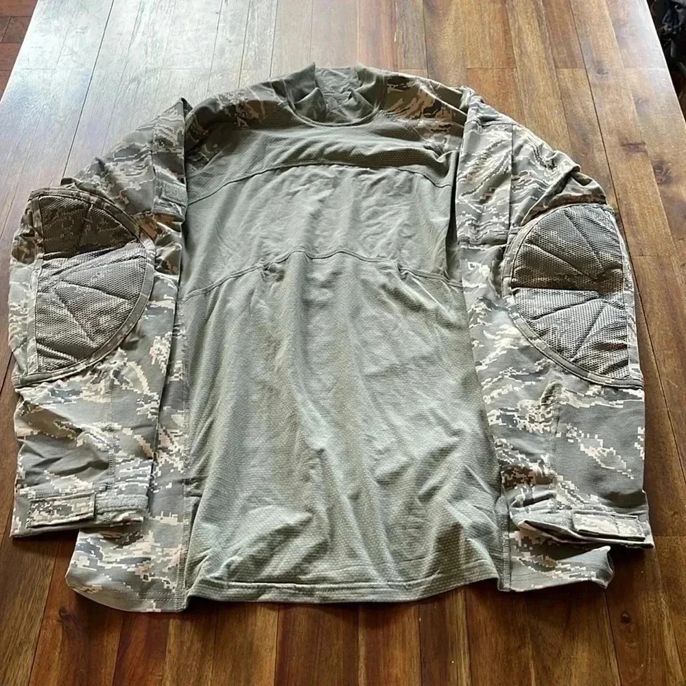 Massif non FA combat long sleeve shirt military shirt green camo shirt